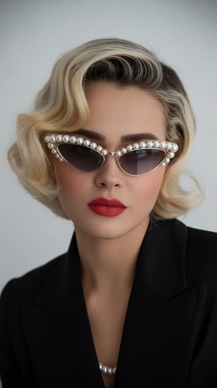 winter bob haircuts 2025-2026 Retro Curly Bob with Hollywood Finish