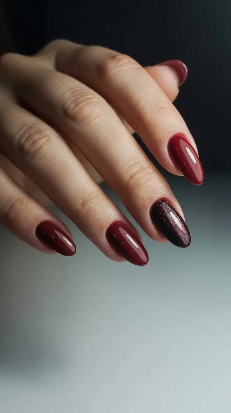 Burgundy Winter Nails Colors 2025–2026 Velvet Burgundy Perfection