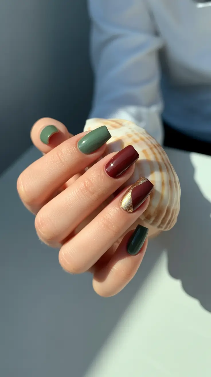 Burgundy Winter Nails Colors 2025–2026 Forest Meets Wine