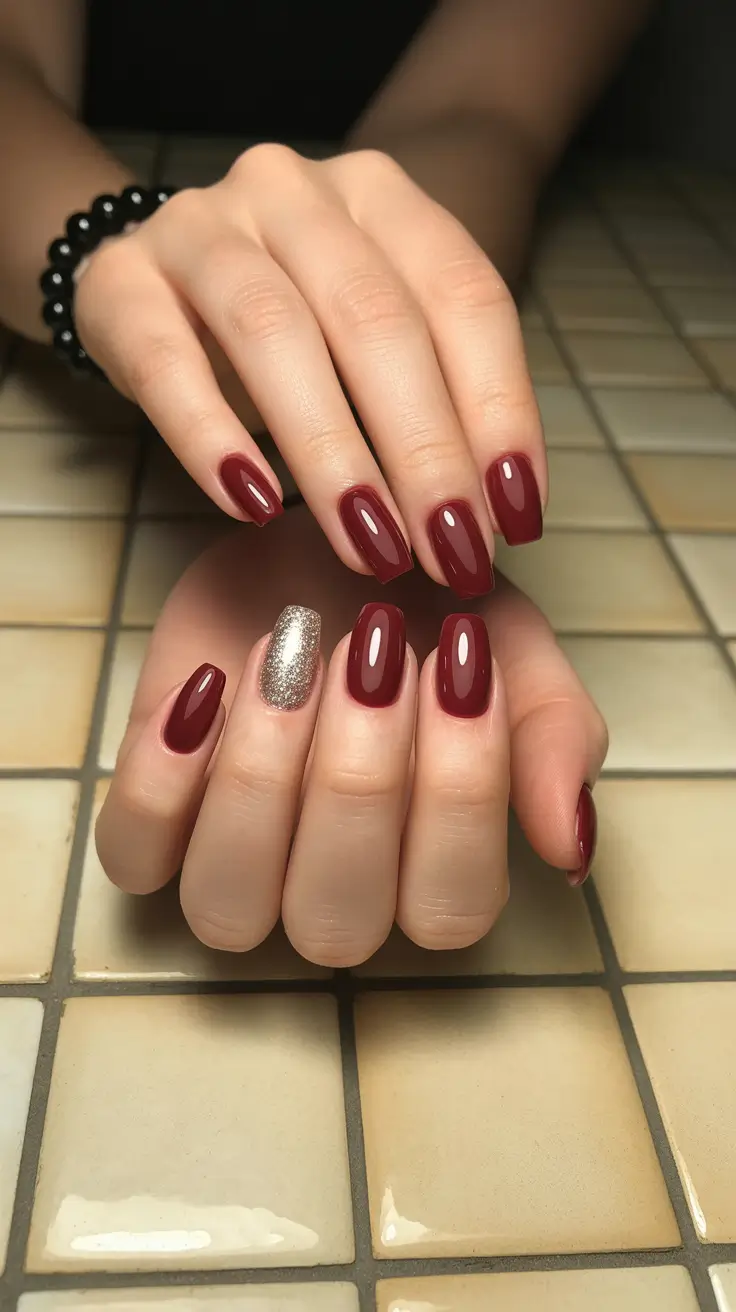 Burgundy Winter Nails Colors 2025–2026 Modern Bordeaux Glow