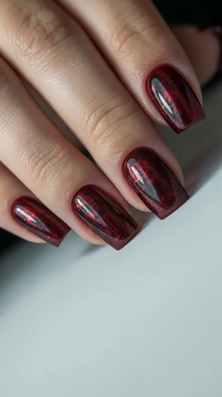 Burgundy Winter Nails Colors 2025–2026 Chocolate Cranberry Drama