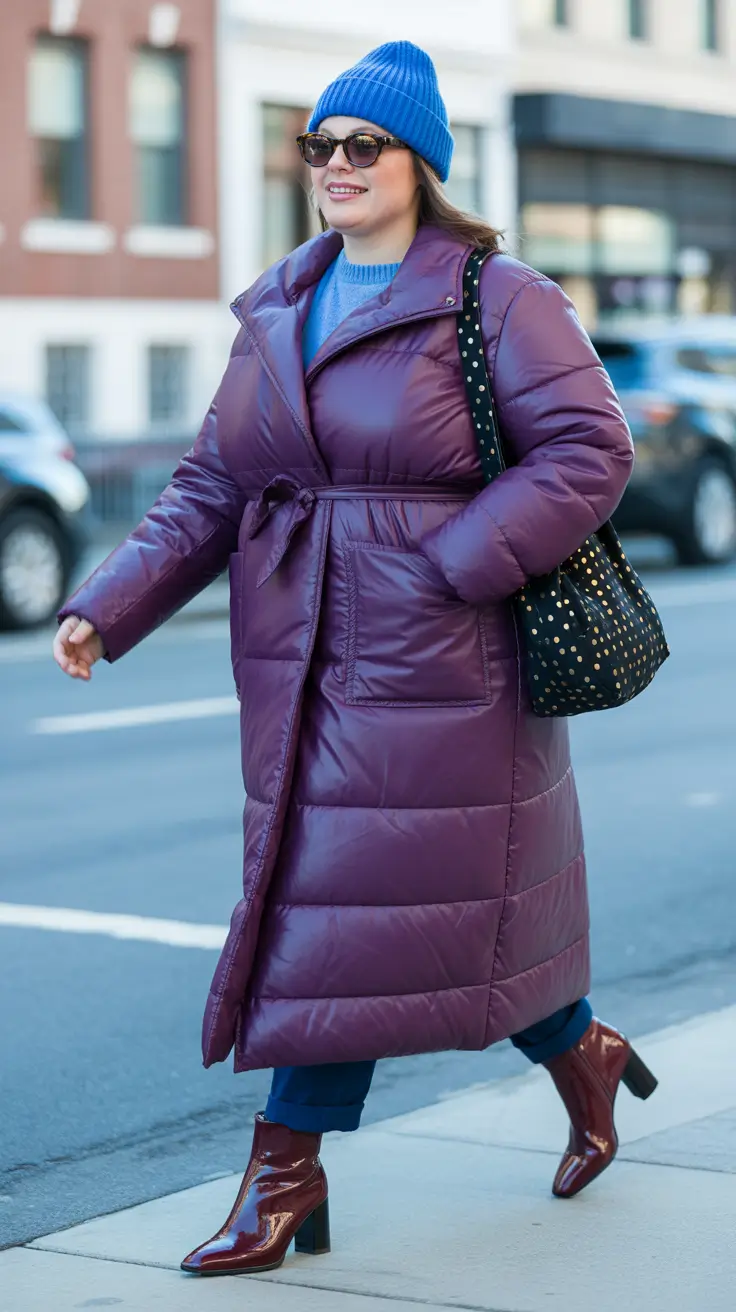 winter capsule wardrobe for plus size women 2025-2026 Berry Tones and Urban Edge