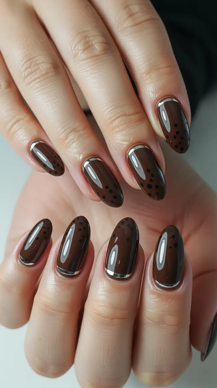 cute dark nails color for winter 2025 2026 espresso elegance