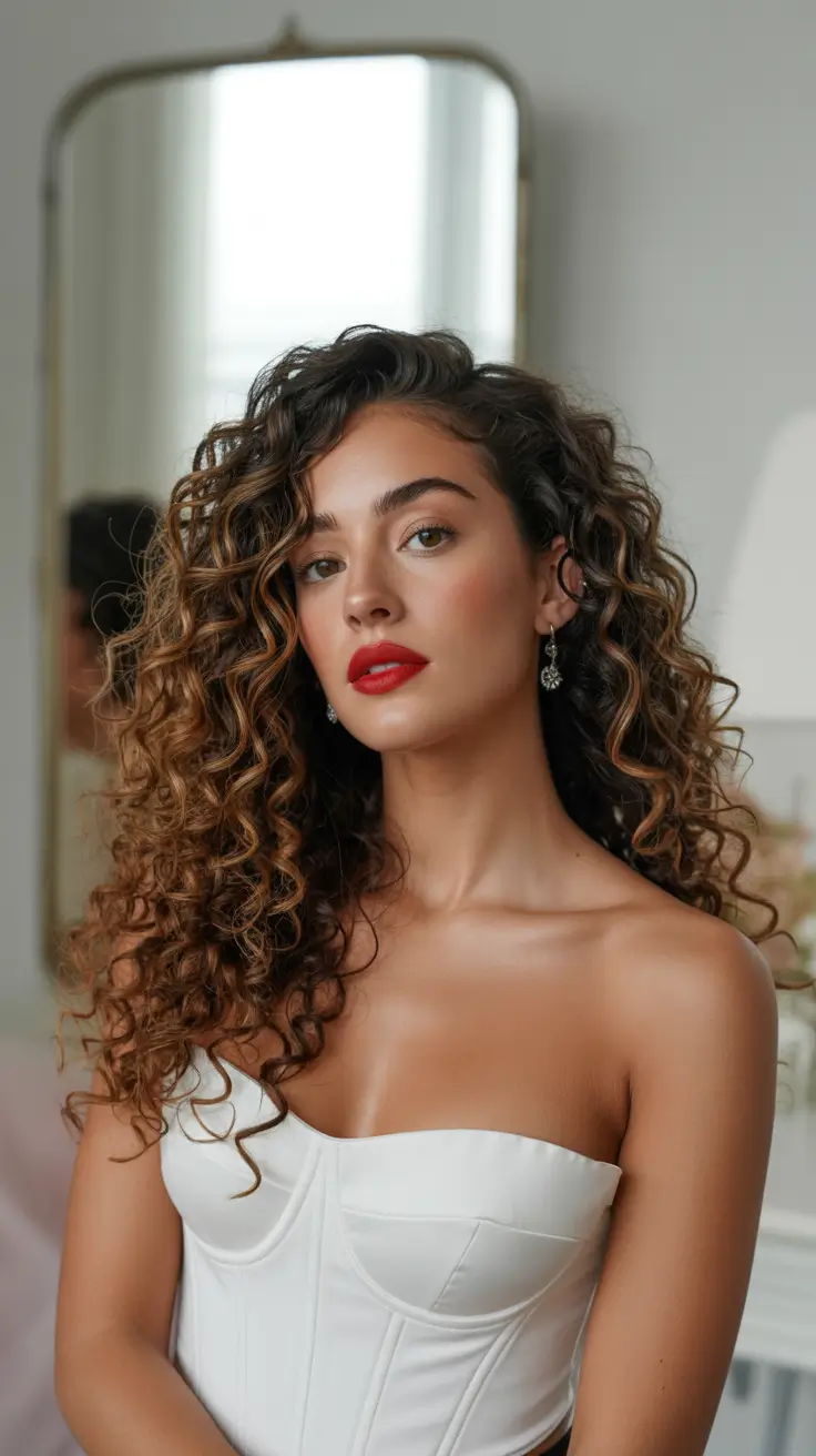 cute winter haircuts 2025-2026 Romantic Curly Layers