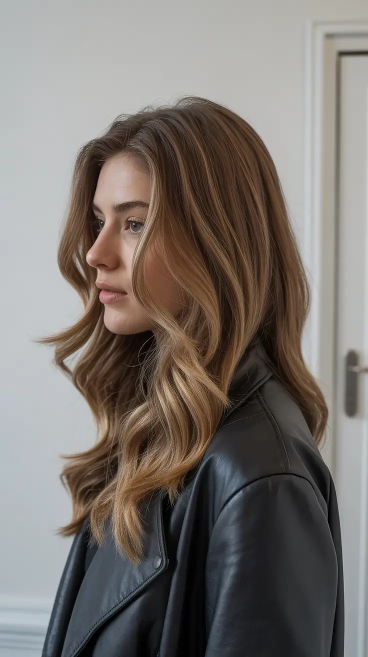 cute winter haircuts 2025-2026 Caramel Layers with Subtle Movement