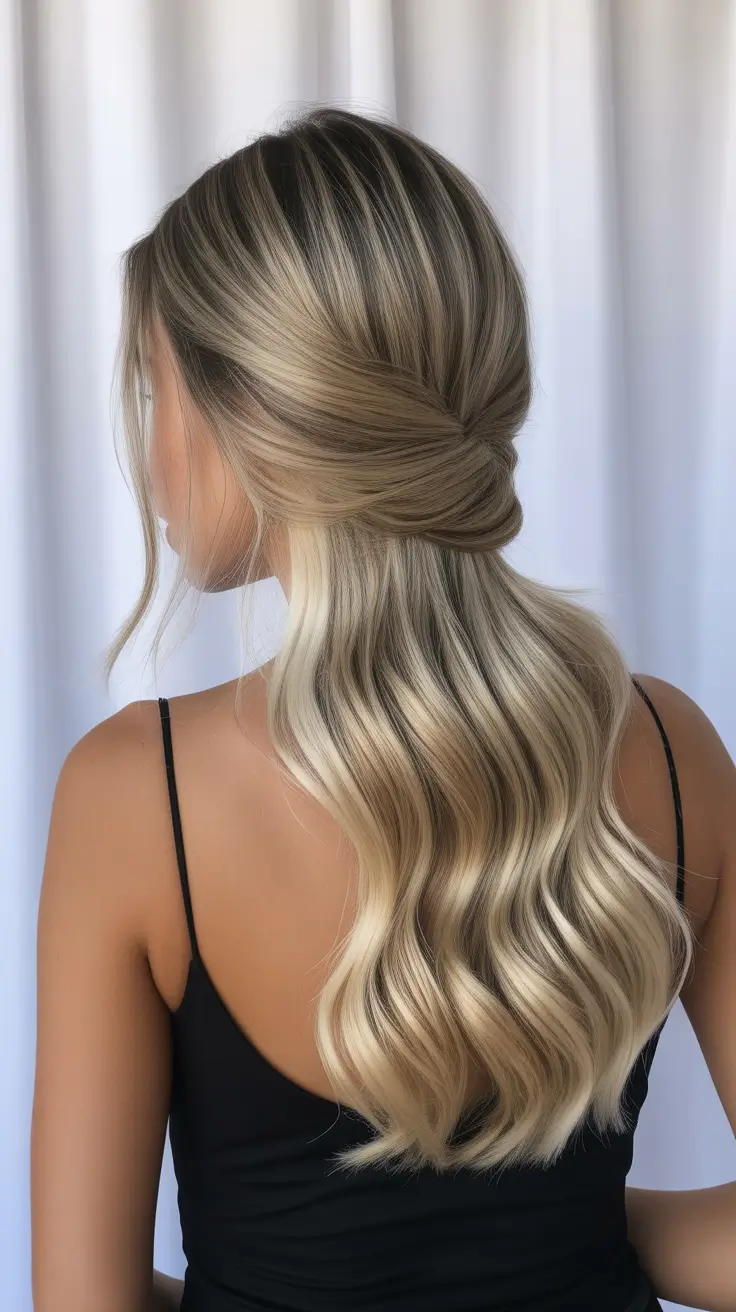cute winter hairstyles 2025-2026 Soft Half Twist Waves
