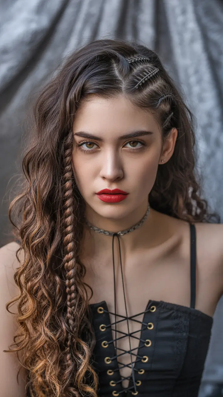 cute winter hairstyles 2025-2026 Twisted Accent Braids
