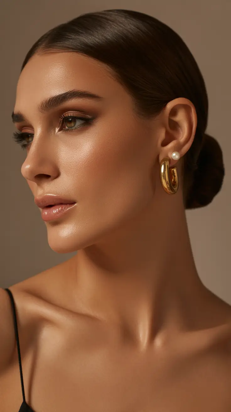 cute winter hairstyles 2025-2026 Polished Low Bun Elegance
