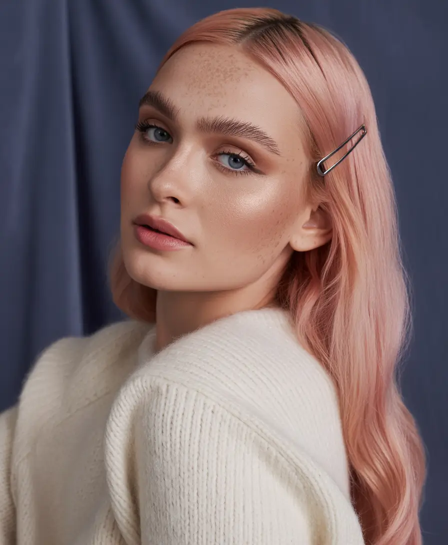 cute winter hairstyles 2025-2026 Blushing Pastel Tones