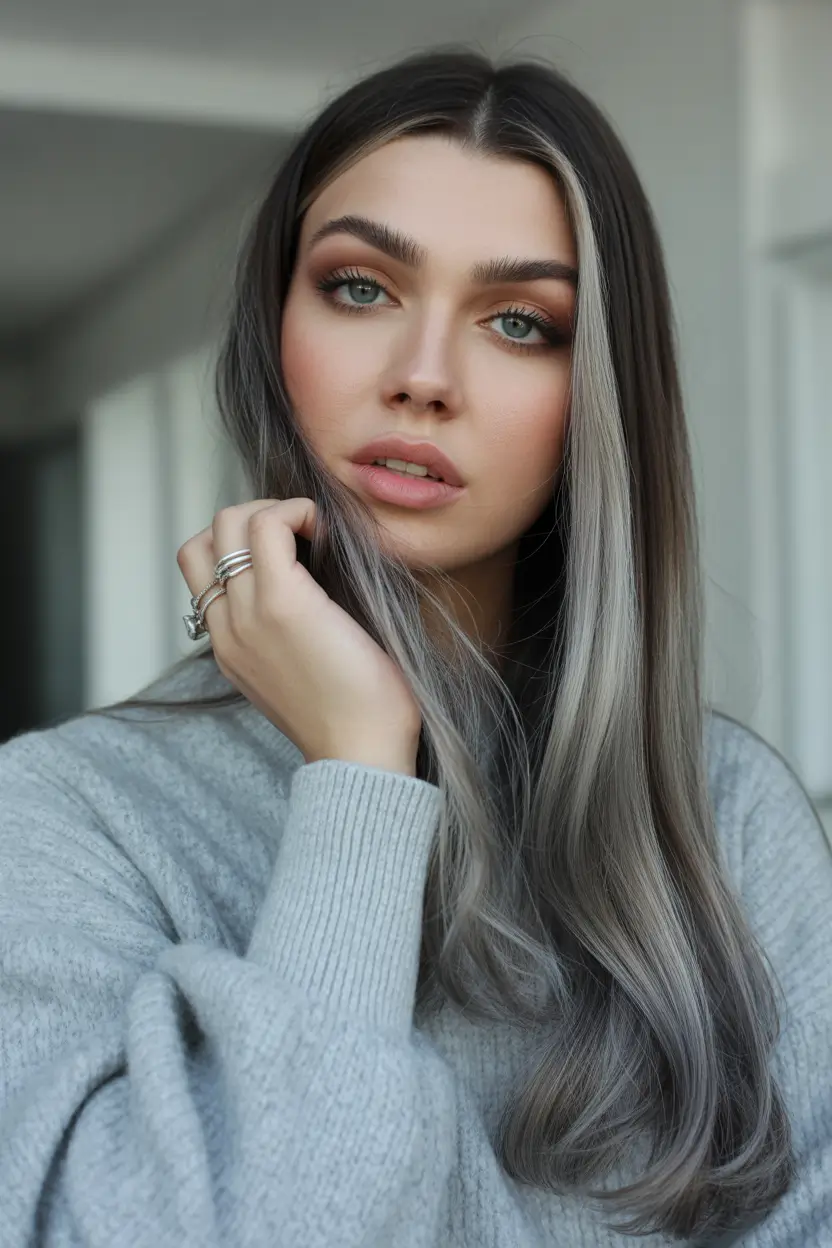Dark Winter Hair Color 2025-2026 Smoky Root Melt