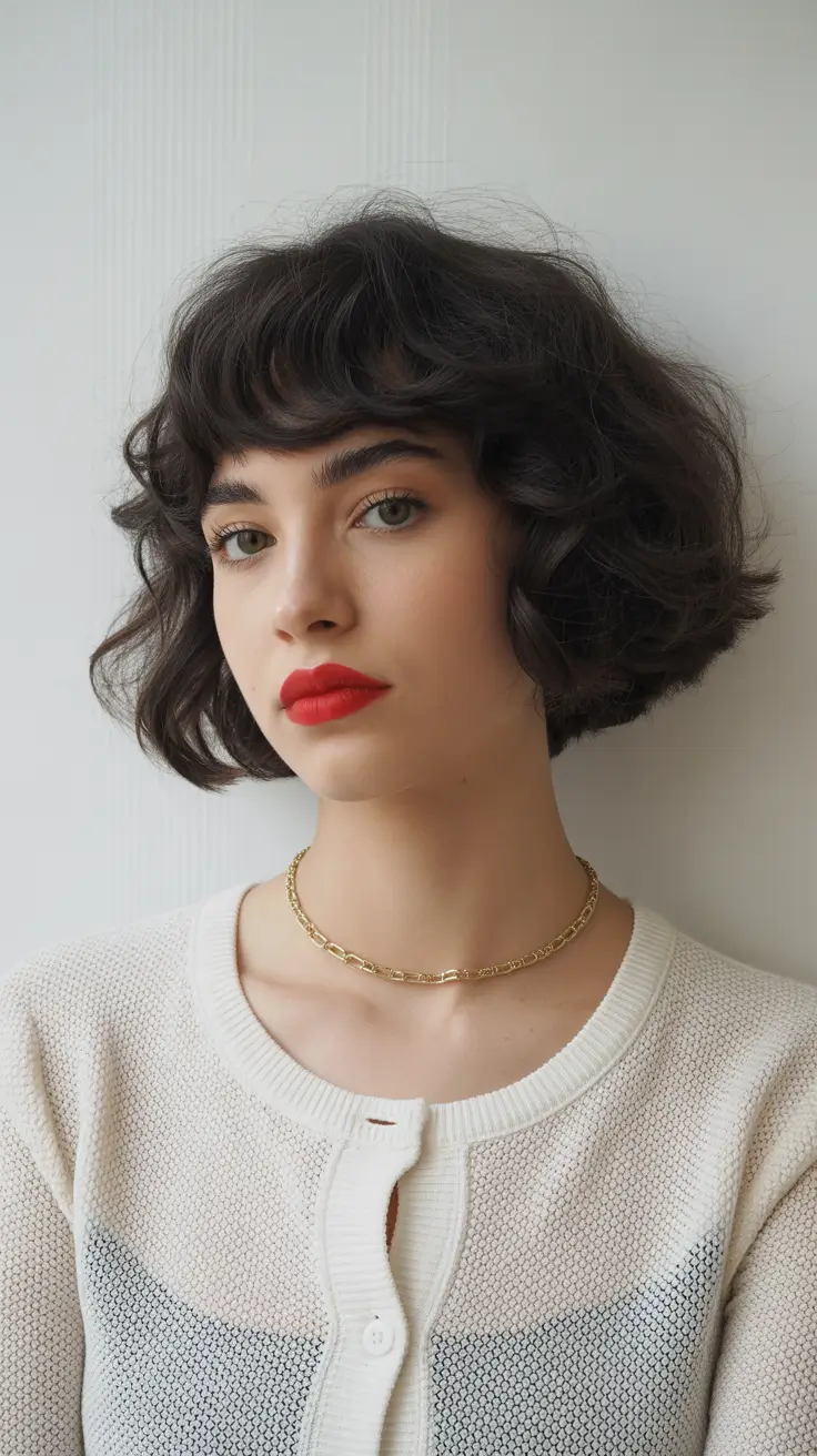 Dark Winter Hair Color 2025-2026 Classic French Bob with Dark Elegance