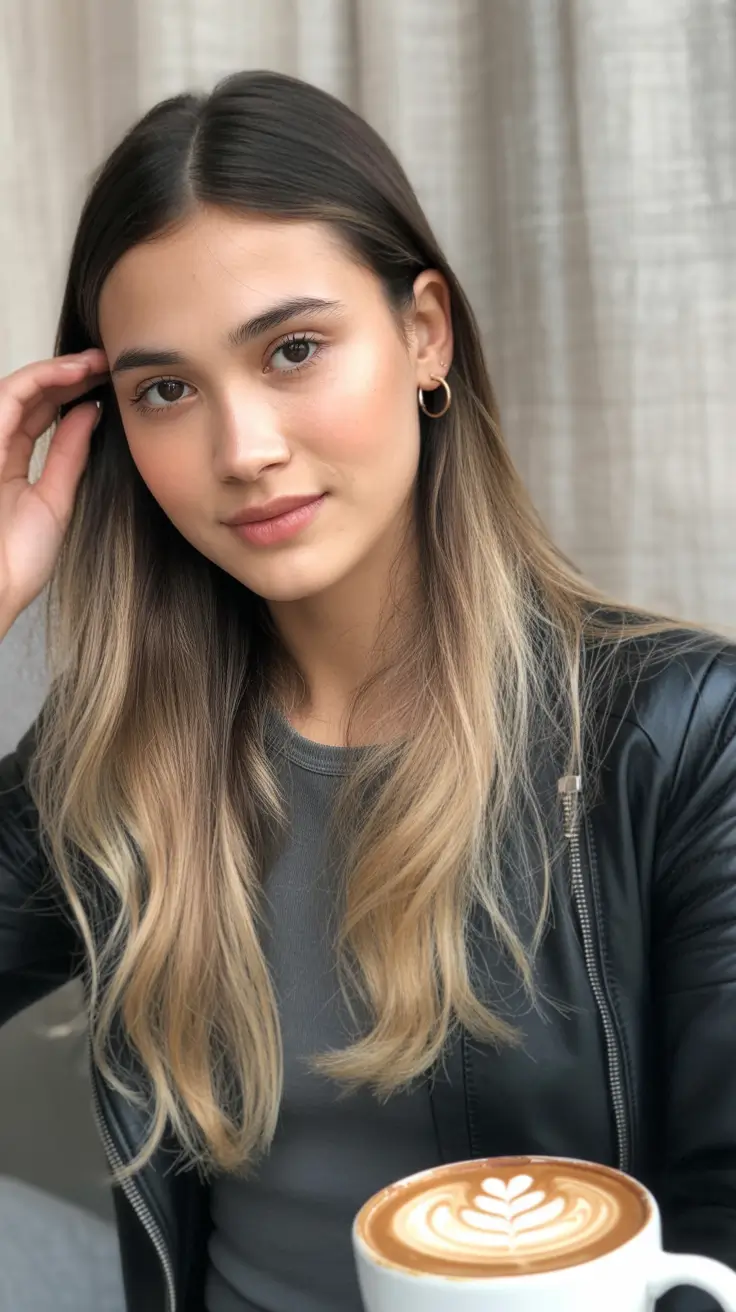 Dark Winter Hair Color 2025-2026 Natural Ombre Blonde