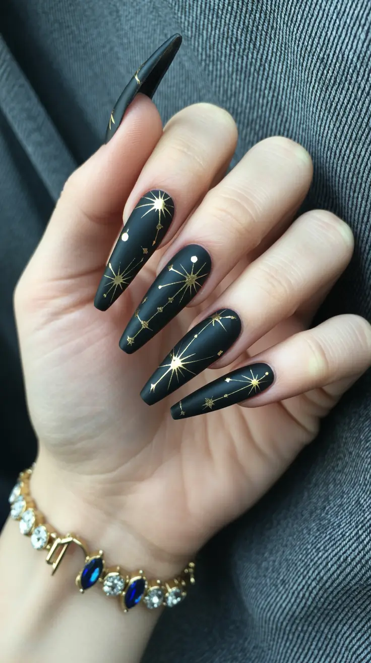 Dark Winter Nail Colors 2025–2026 Celestial Midnight Magic