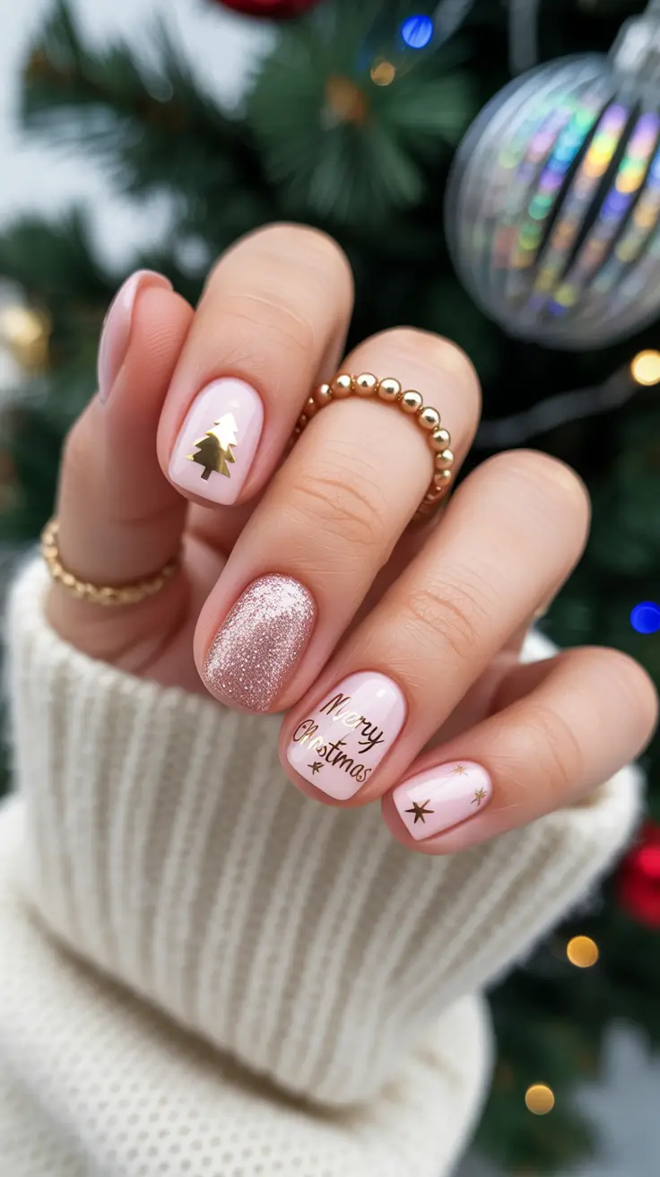 cute-winter-nails-2025-2026-blushing-gold-christmas