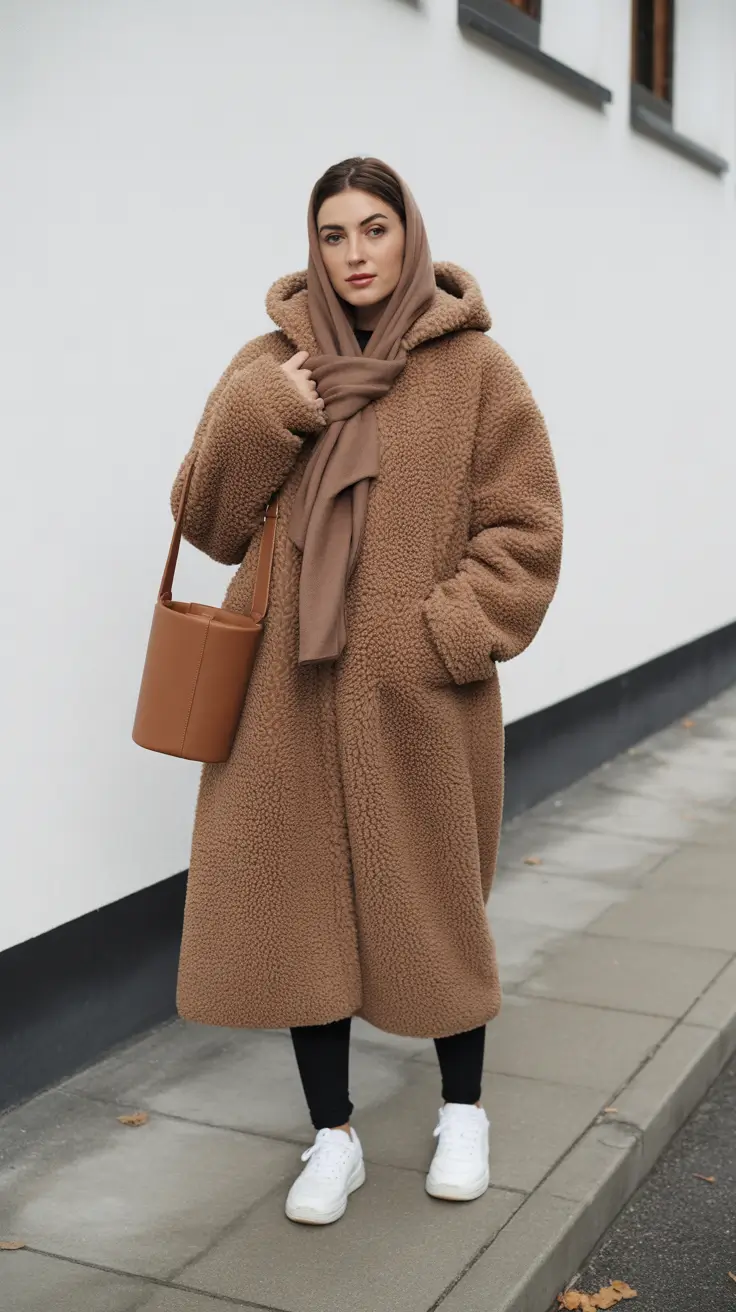 cozy winter outfits 2025-2026 Teddy Warmth with Everyday Ease