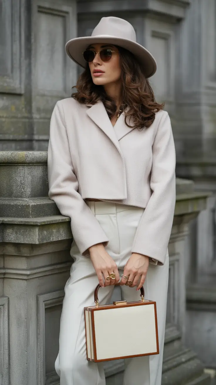 cozy winter outfits 2025-2026 Minimal Elegance in Light Neutrals