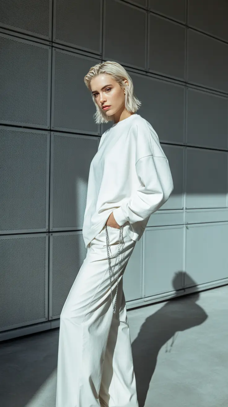 cozy winter outfits 2025-2026 Monochrome Comfort in White