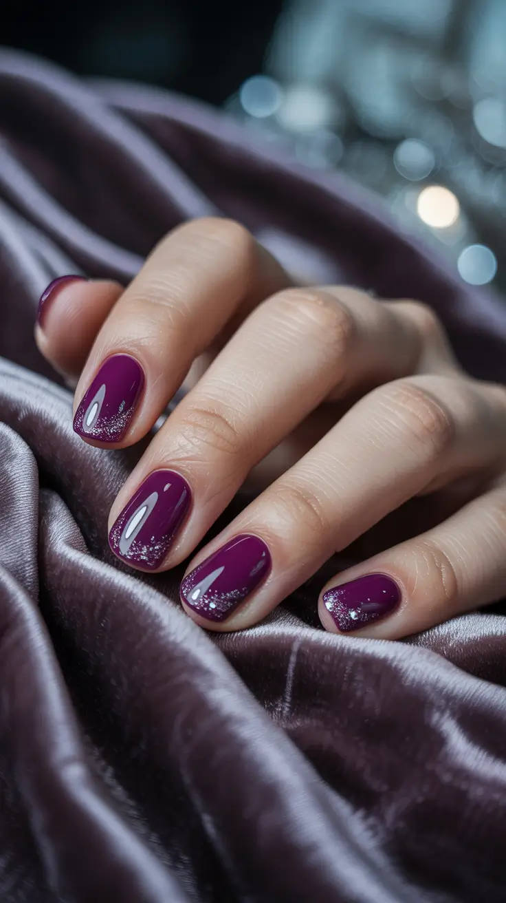 Gel Nail Trends Winter 2025-2026 Velvet Plum Twilight