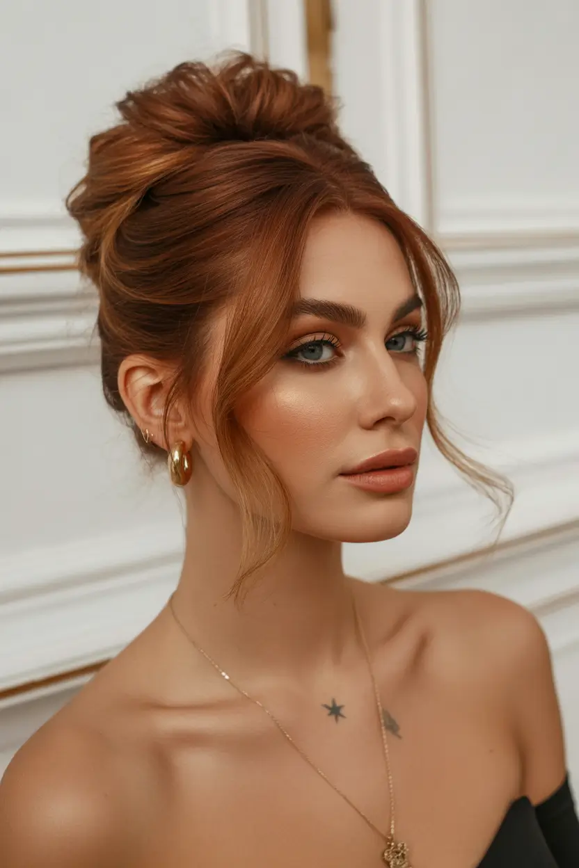 winter-hairstyles-2025-2026-romantic-cinnamon-updo