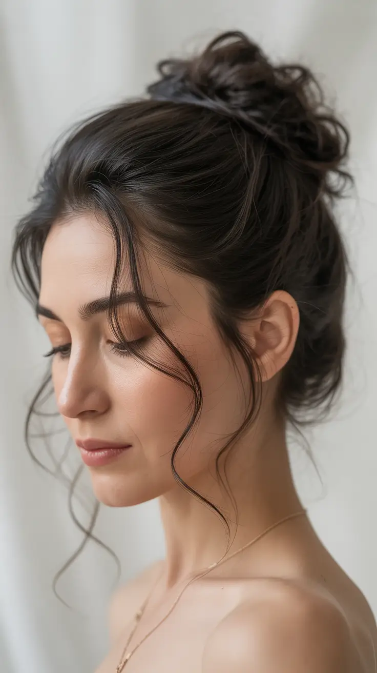 winter-hairstyles-2025-2026-textured-messy-bun