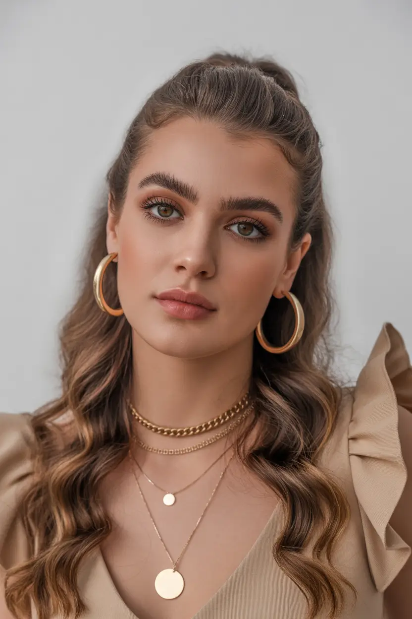 winter-hairstyles-2025-2026-Soft-Waves-with-Golden-Warmth