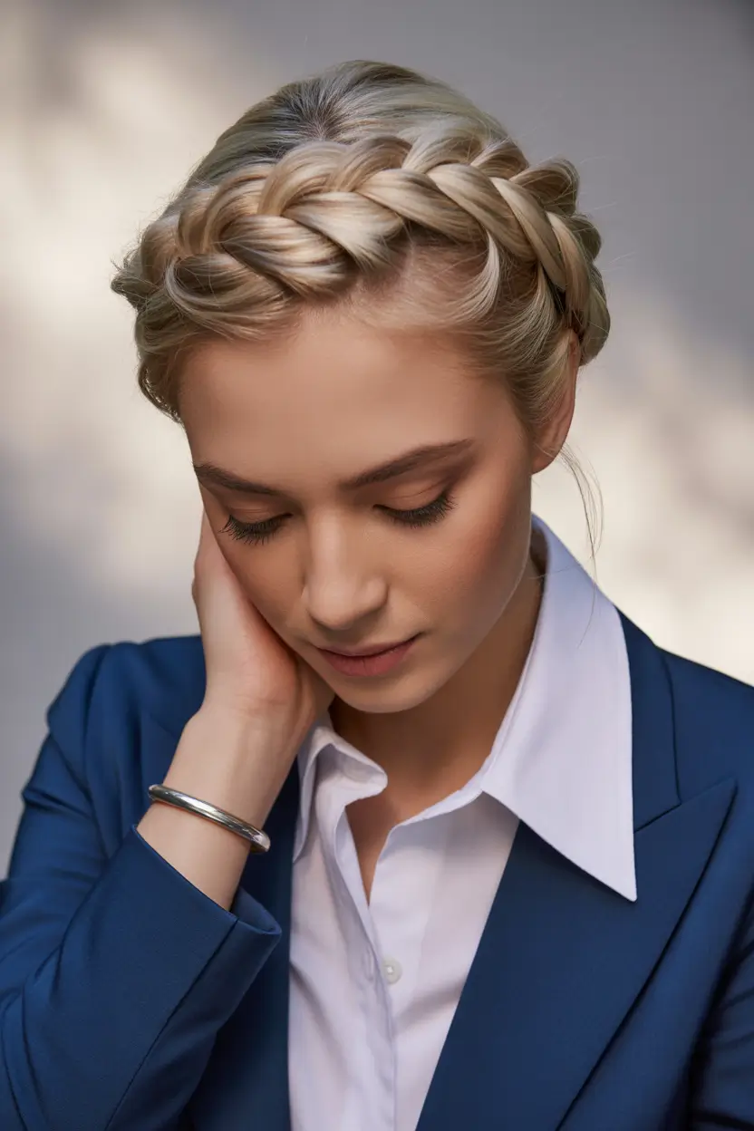 winter-hairstyles-2025-2026-Classic-Halo-Braid-with-Modern-Elegance