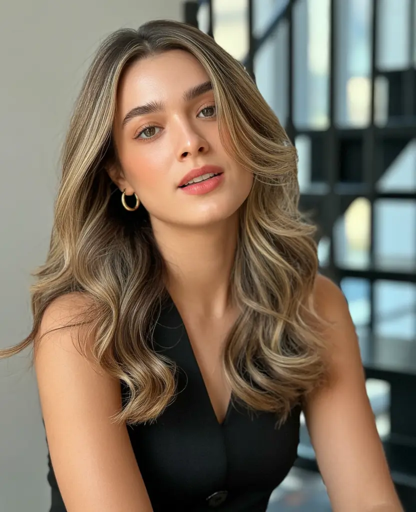 winter-hair-colors-highlights-2025-2026-Soft-Beige-Highlights