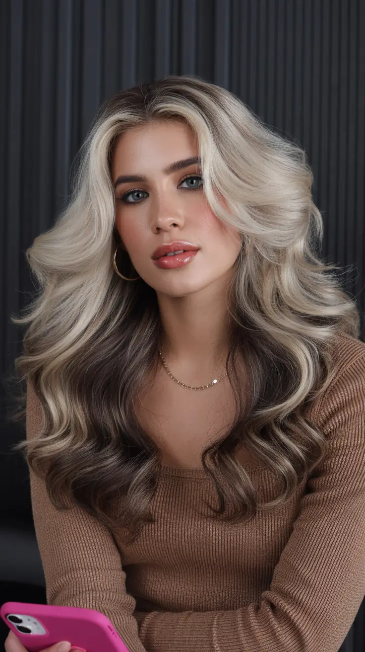 winter-hair-colors-highlights-2025-2026-Platinum-Contrast-Waves