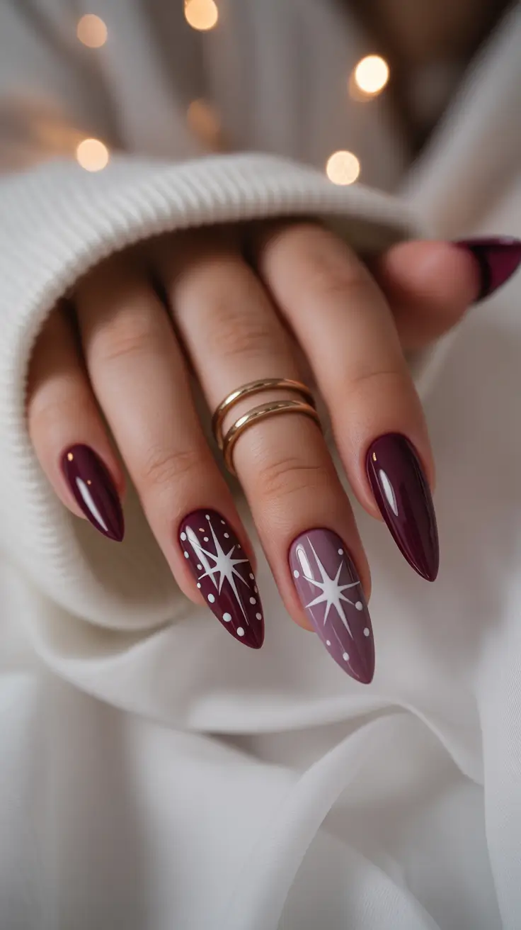 Hot Winter Nail Ideas 2025–2026 Plum Twilight Magic