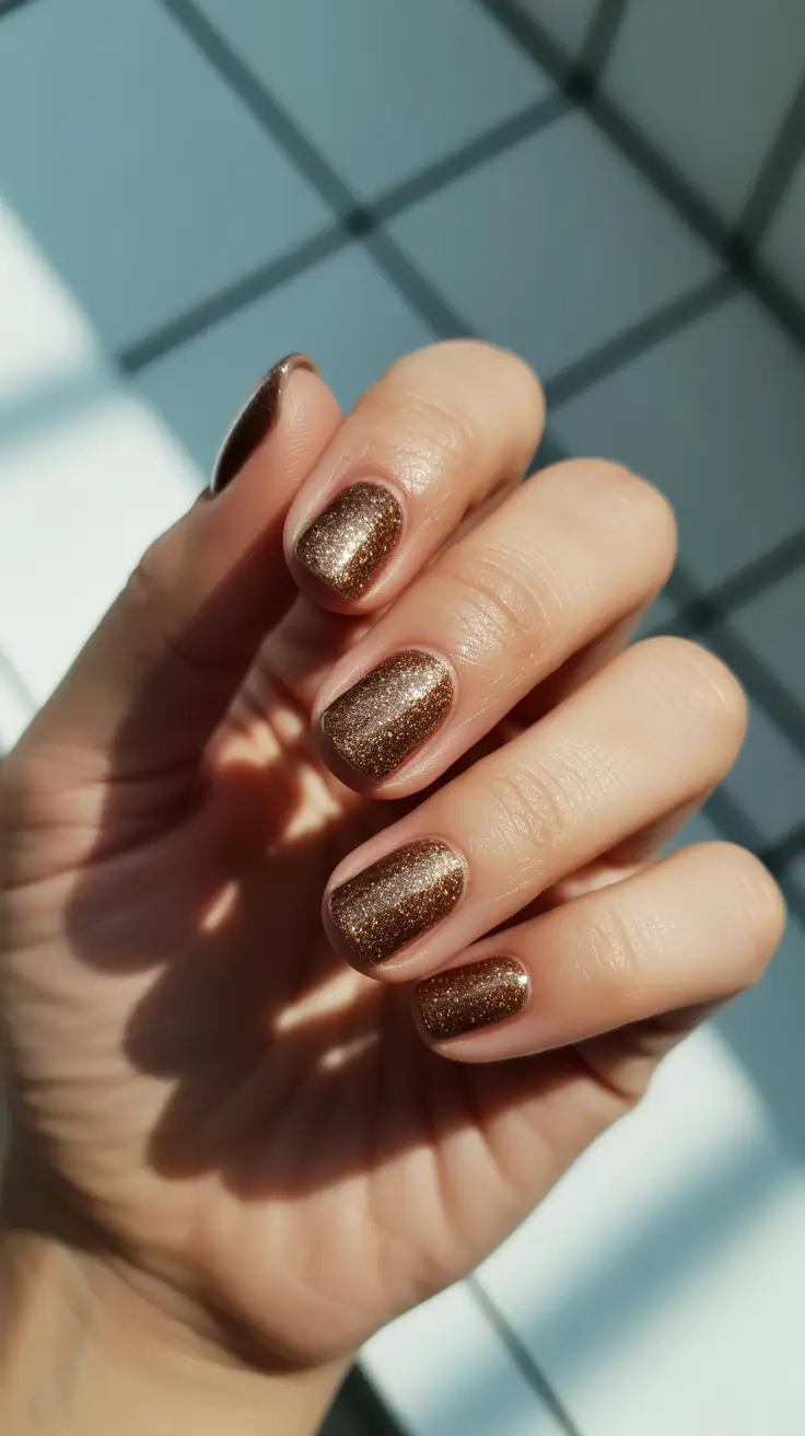 Hot Winter Nail Ideas 2025–2026 Bronzed Minimalist Glow