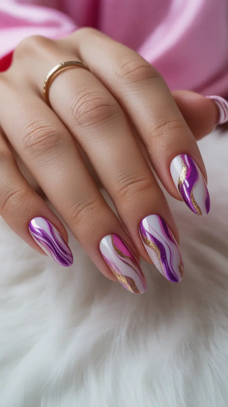 Hot Winter Nail Ideas 2025–2026 Lavender Frost Waves