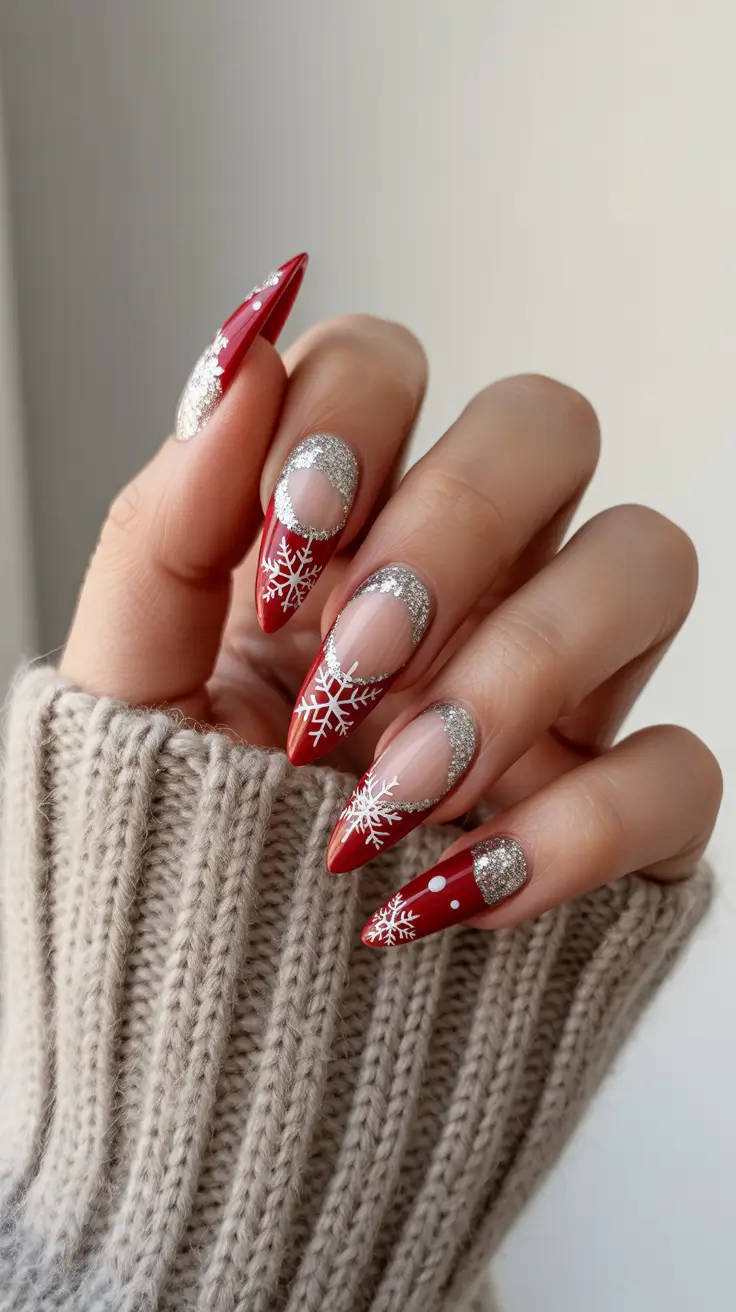 Hot Winter Nail Ideas 2025–2026 Snowfall Glamour