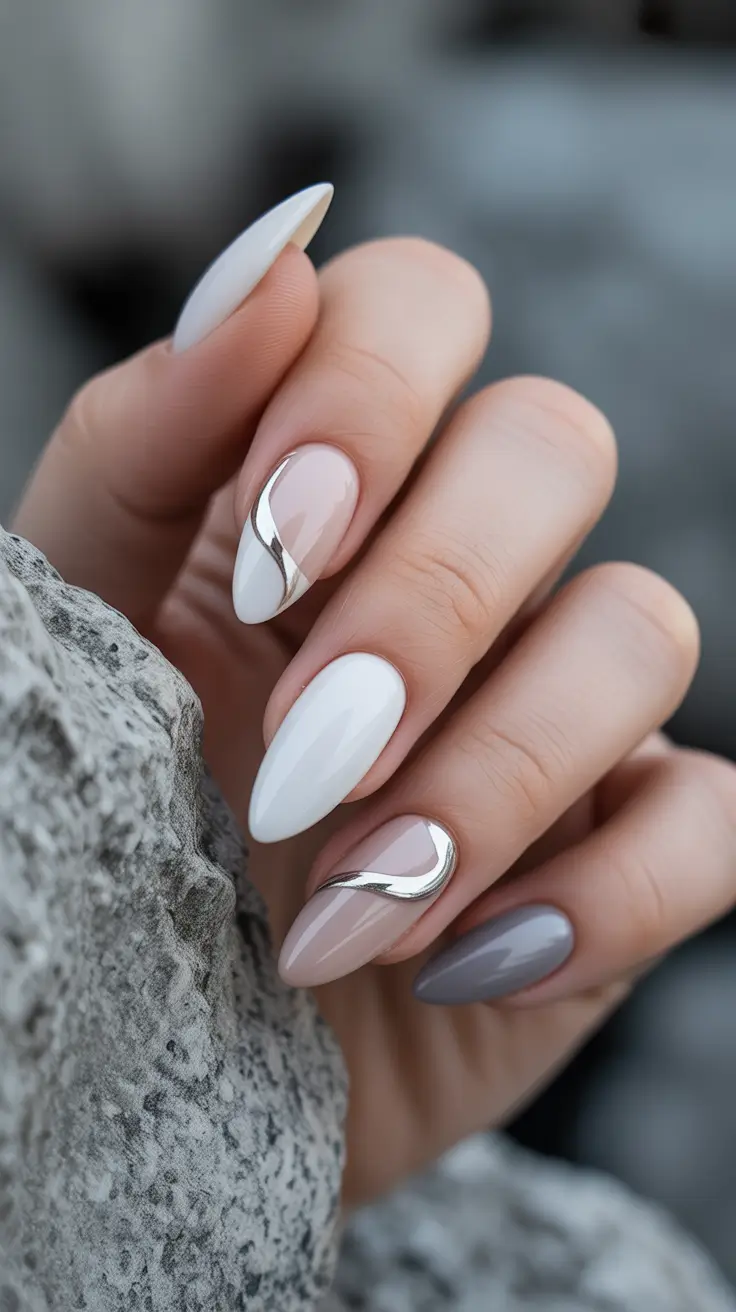 Late Winter Nails 2025–2026 Modern Neutrals With a Metallic Edge