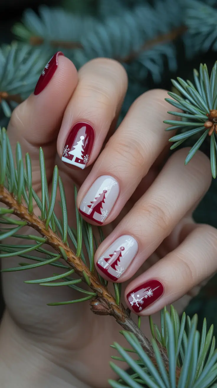 Late Winter Nails 2025–2026 Winter Pines Minimalism