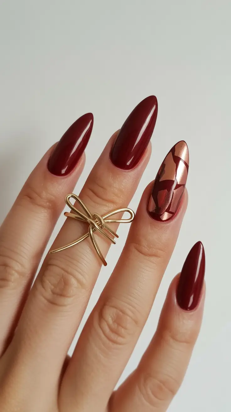 late winter nails 2025 2026 Deep Merlot Allure