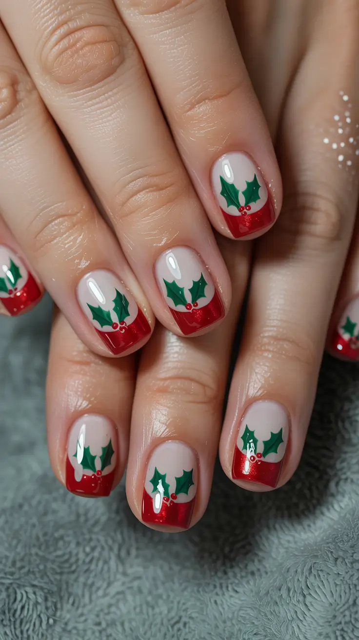 late winter nails 2025 2026 Holly Leaf Charm