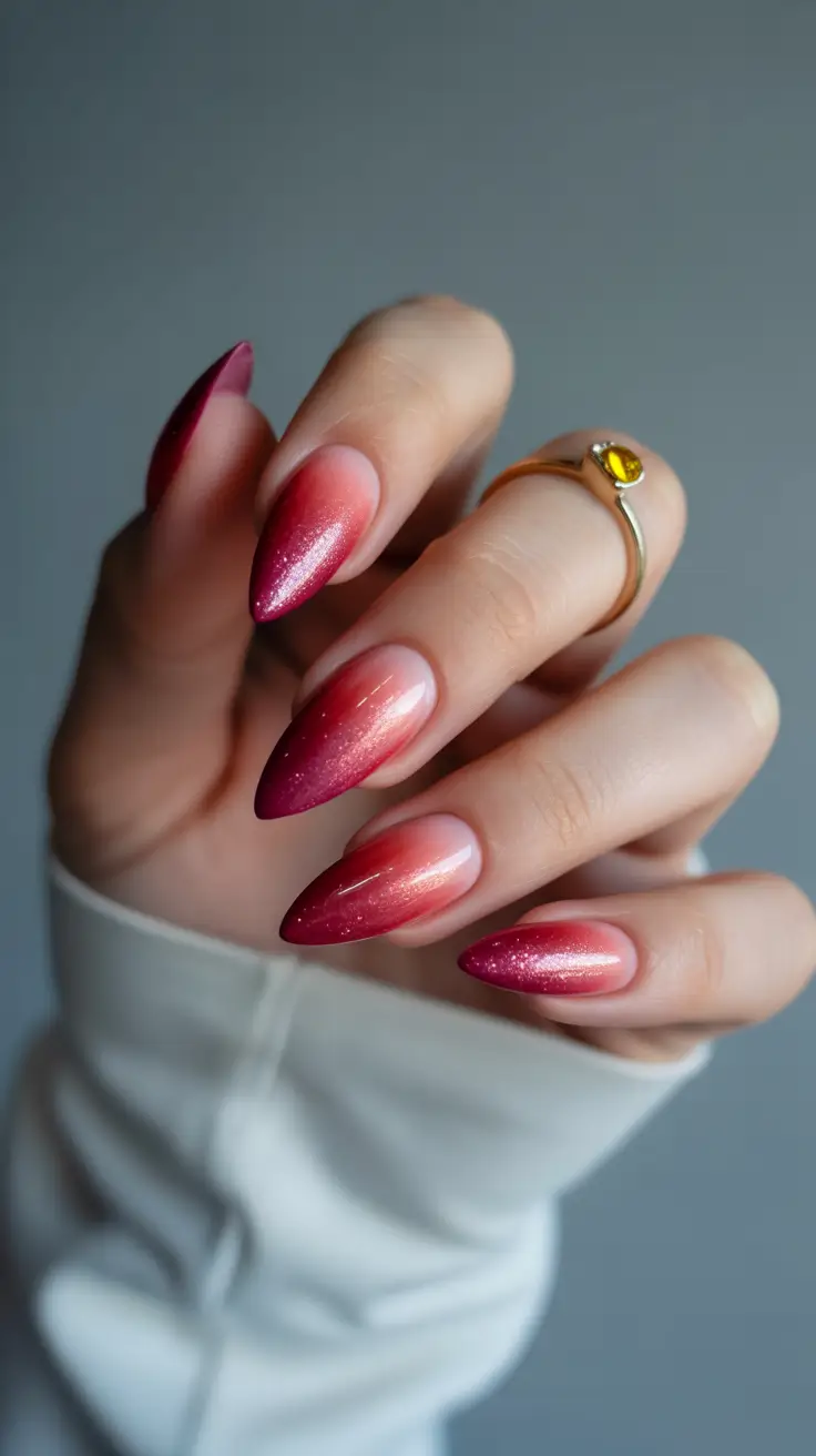 Late Winter Nails 2025–2026 Blushing Ombre Glow