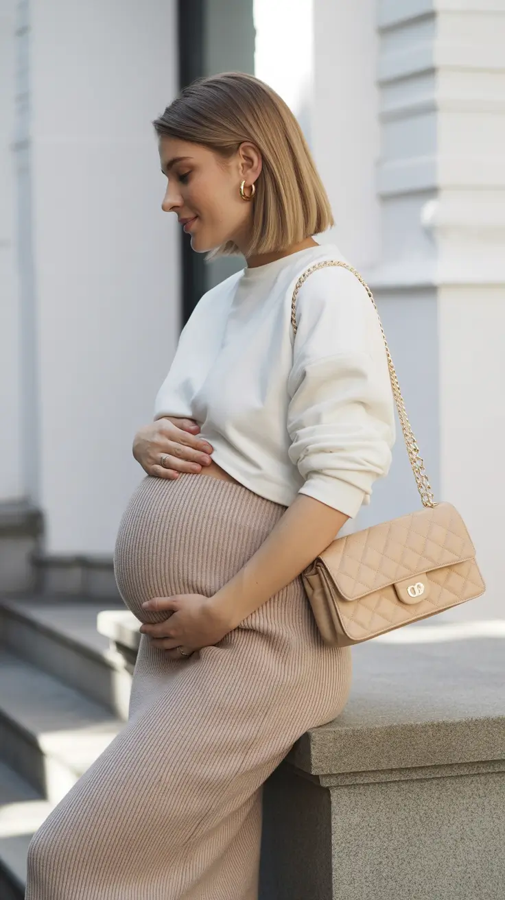 maternity outfits 2026 Chic Simplicity with a Twist