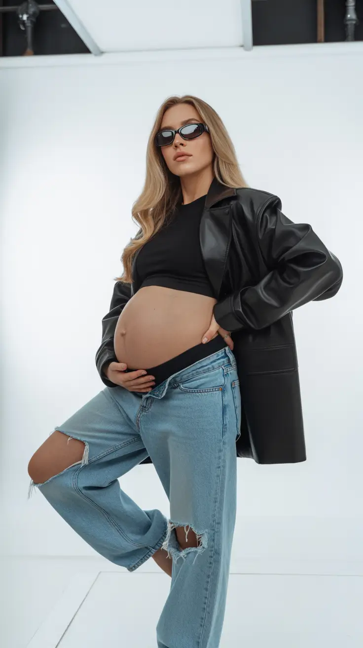 maternity outfits 2026 City Edge Meets Comfort: The Alt Street Statement