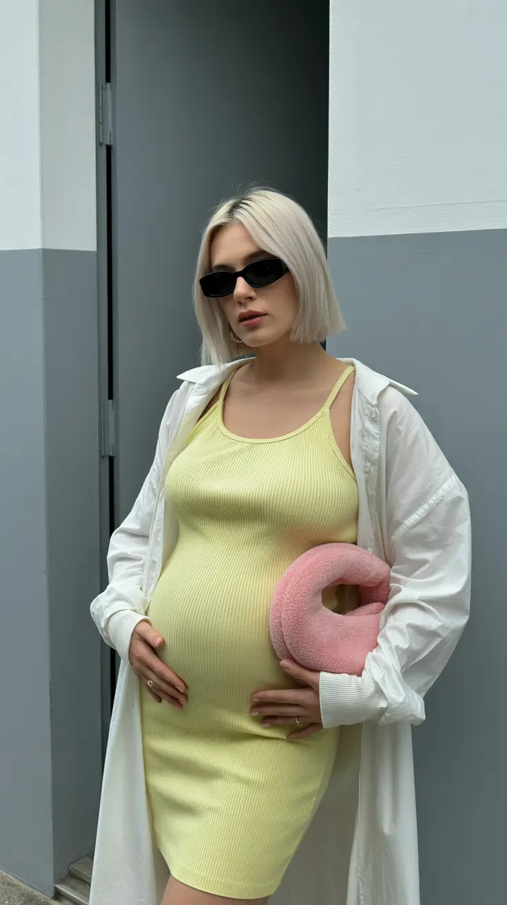 maternity outfits 2026 Lemon Pop: The Gen Z Playful Classic