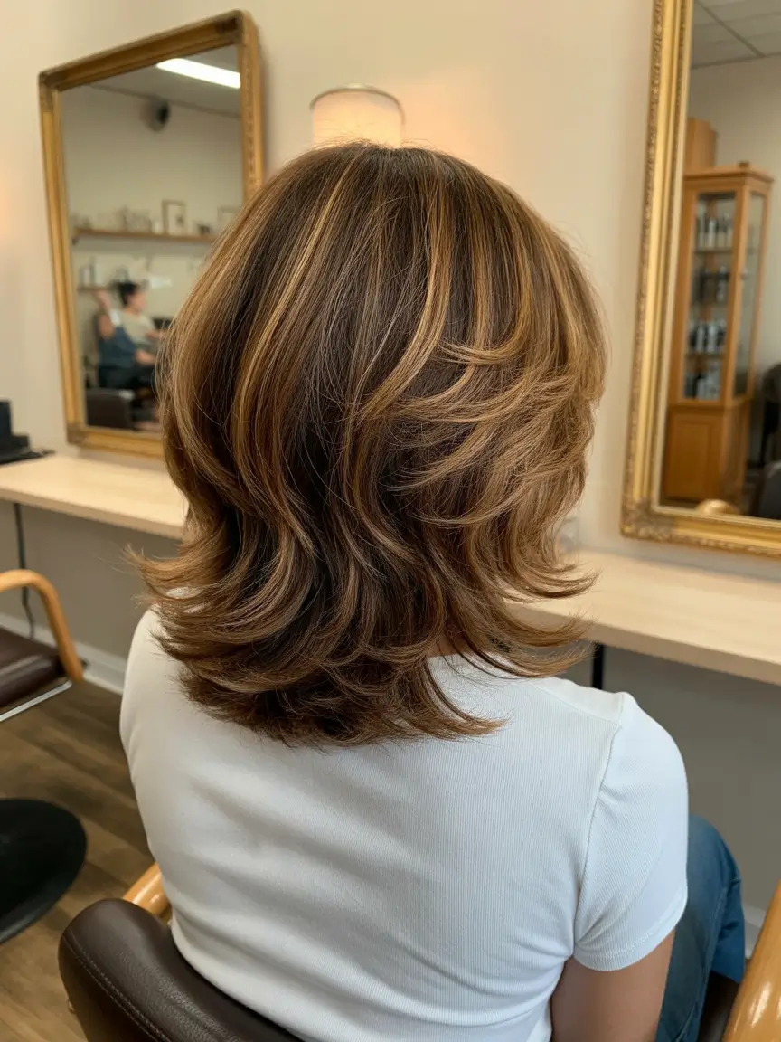 winter medium haircut 2025-2026 Layered Shag Revival