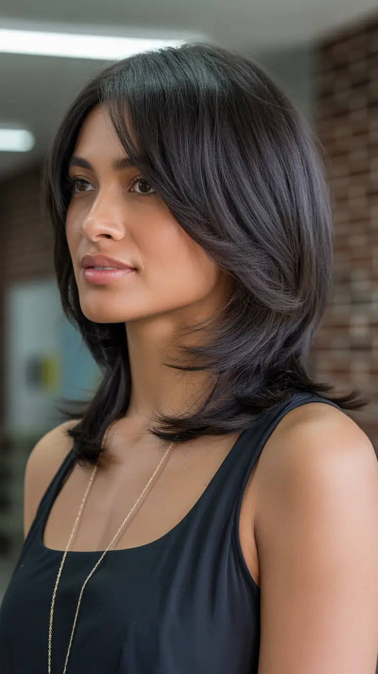 medium haircuts winter 2025-2026 Butterfly Layers with Face-Framing Movement