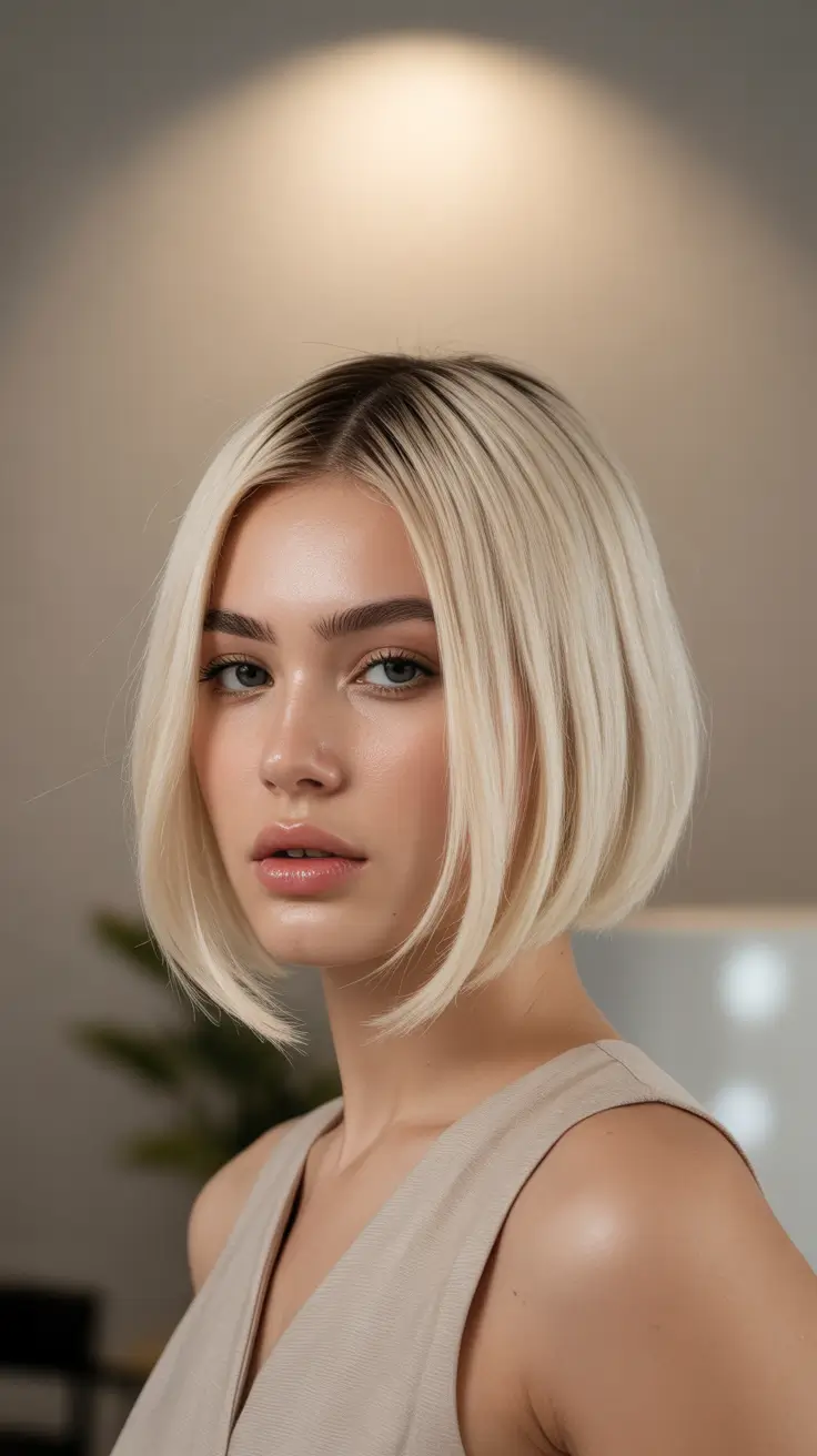 winter medium haircut 2025-2026 Sleek Classic Bob