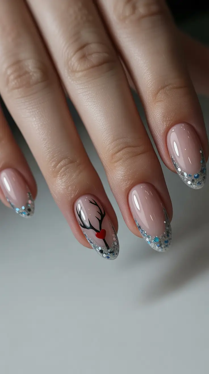 Modern Acrylic Nails Winter 2025–2026 Frozen Heart Elegance