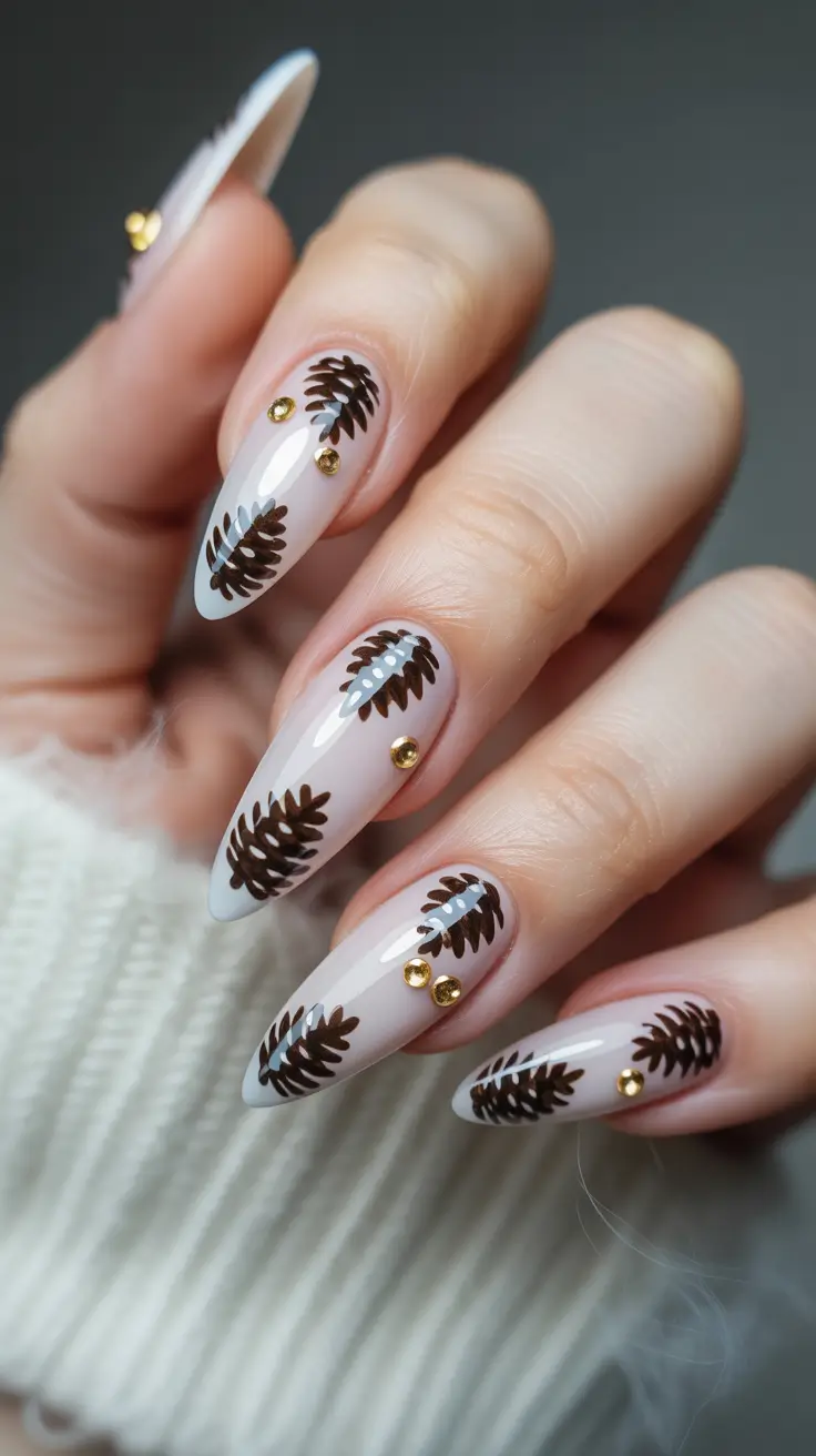 modern classy winter nails 2025 2026 Pinecone Luxe