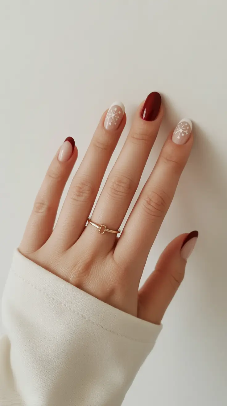 modern classy winter nails 2025 2026 Mulled Wine Minimalism
