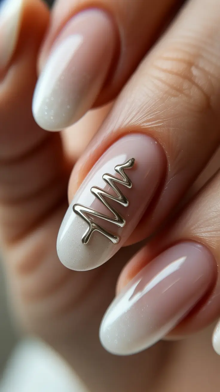 modern classy winter nails 2025 2026 Silver Tree Minimalism