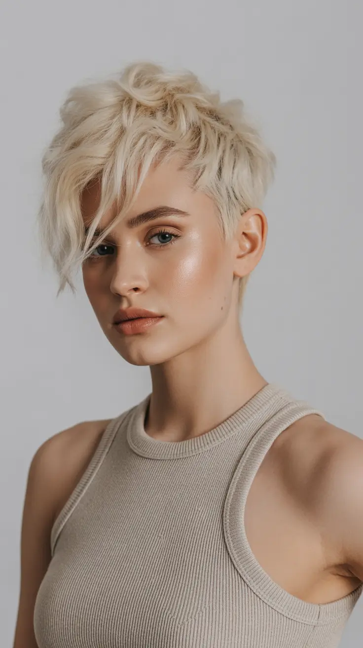 Modern Pixie Haircuts Winter 2025–2026 Textured Frost Pixie