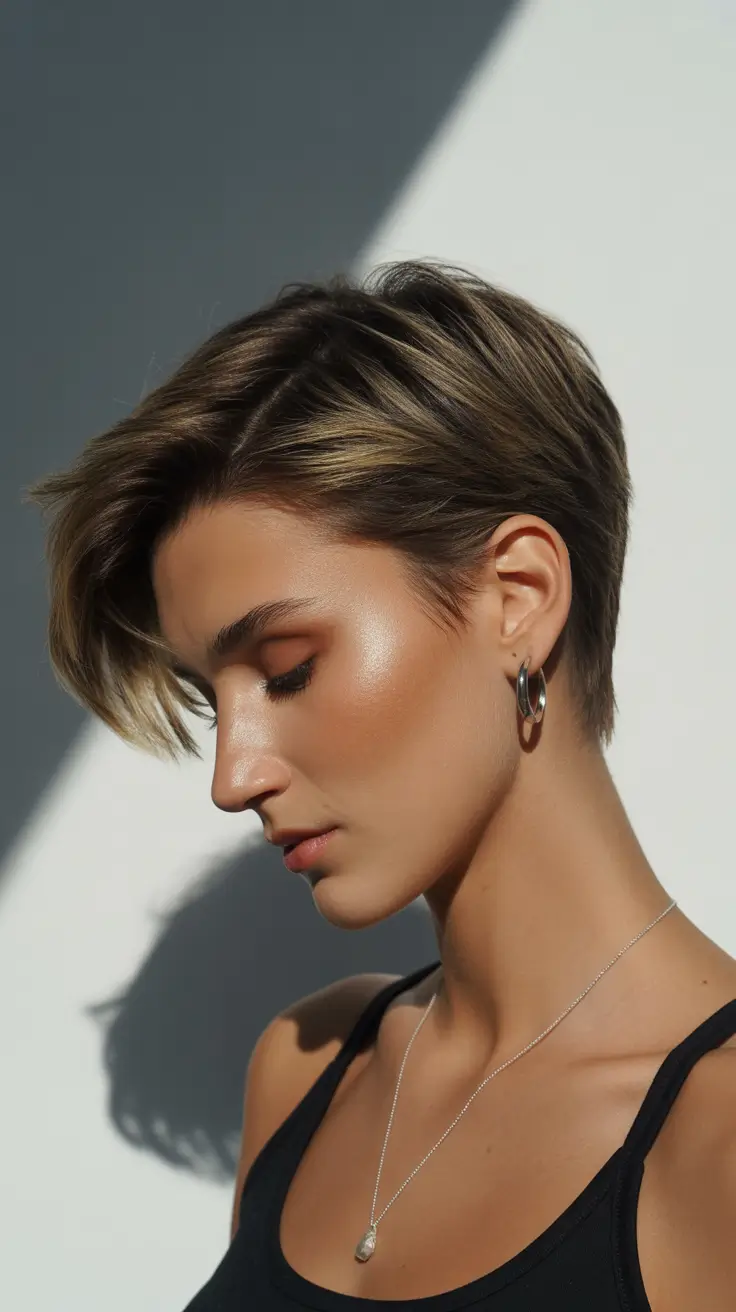 Modern Pixie Haircuts Winter 2025–2026 Honeyed Undercut Glam