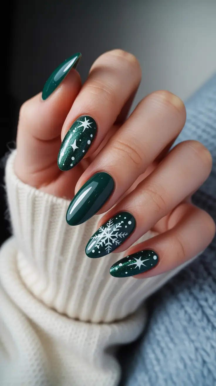 Modern Snowflake Nail for Winter 2025–2026 – Evergreen Spark